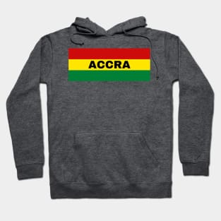 Accra City in Ghana Flag Colors Hoodie